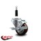 Service Caster 3'' Maroon Poly Swivel 3/4'' Expanding Stem Caster with Brake SCC-EX20S314-PPUB-MRN-TLB-34 - alternate 2